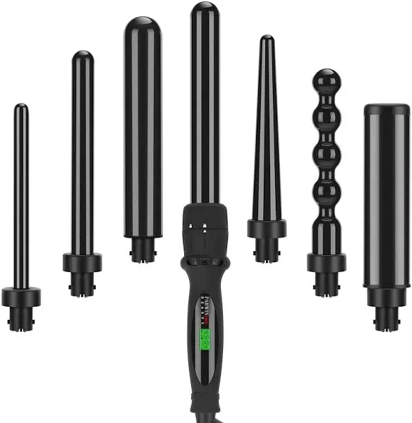 PARWIN PRO 7 in 1 Curling Iron Wand Set