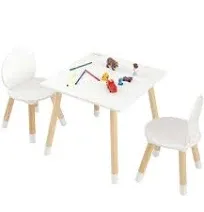 VEVOR Kids Table and 2 Chairs Set, Toddler Table and Chair Set, Children Multi-A