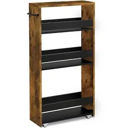 TEAMIX 4 Tier Slim Storage Cart