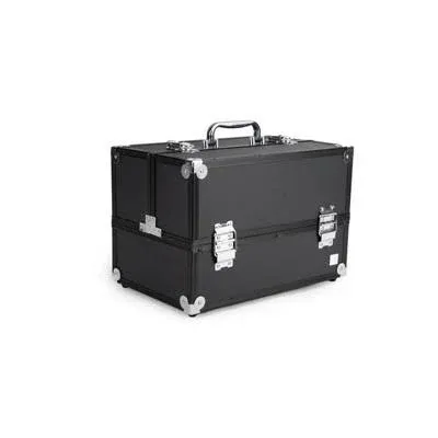 Caboodles Primped &amp; Polished Six Tray Train Cosmetic Case, Black