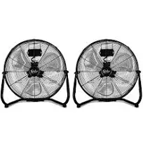 Simple Deluxe 12 In High Velocity Heavy Duty Metal Industrial Floor Fans Black