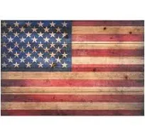 Empire Art Direct American Flag Wall Art Printed On Solid Fir Wood Planks