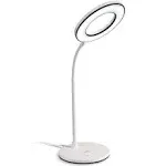 Miady LED Desk Lamp Eye-Caring Table Lamp 3 Color Modes with 4 Levels of Brightness Dimmable Office Lamp with Adapter Touch Control Sensitive