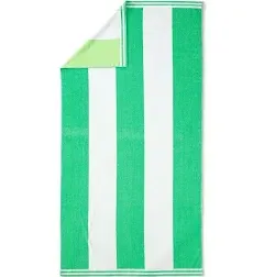 Lands' End Rugby Stripe Reversible Beach Towel