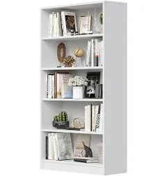 Sunon 5-Shelf Freestanding Display Bookcase