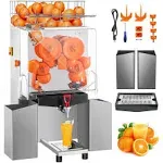 VEVOR Commercial Orange Juicer Machine 120W Automatic Juice Extractor with Water Tap Stainless Steel Orange Squeezer 20 Orange