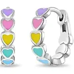 in Season Jewelry Heart Cascade Huggie Hoops Pink