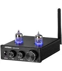 Aiyima A3 Pro Ge5654 Tube Preamplifier Bluetooth 5.0 with Treble & Bass Adjustment Dc12v Hifi Audio Preamp for Home Audio Amplifier