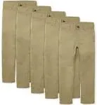 The Children's Place Boys Uniform Stretch Skinny Chino Pant, 5-Pack, Sizes 4-18