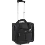 Pacific Coast Signature Underseat 15.5" Rolling Tote Carry-On, Black/Silver