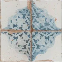 Merola Tile Artisan Azul Decor 13" x 13" Ceramic Floor & Wall Tile