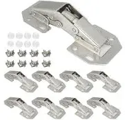 8-Pack Hidden Hinges for Cabinet Doors Frameless Cabinet Hinges 4&#034; Concealed ...