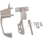 Silver Aluminum Screen Door Handle Set Latches