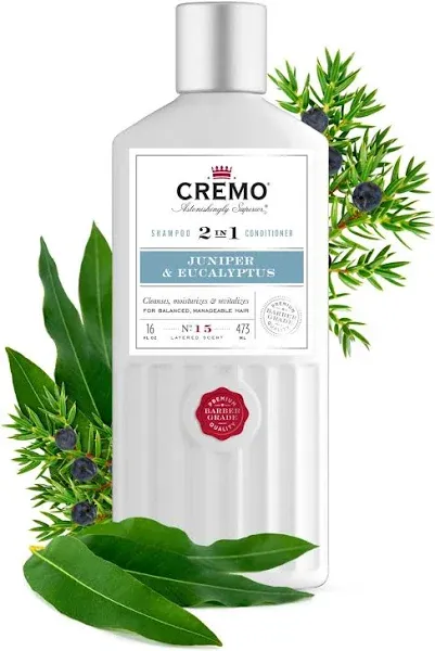 Cremo 2-in-1 Shampoo & Conditioner with Juniper & Eucalyptus Scent