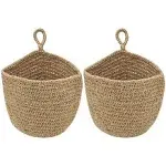 Jute Onion Basket Hanging for Pantry with Wooden hook, Potato Garlic Onion Pa...