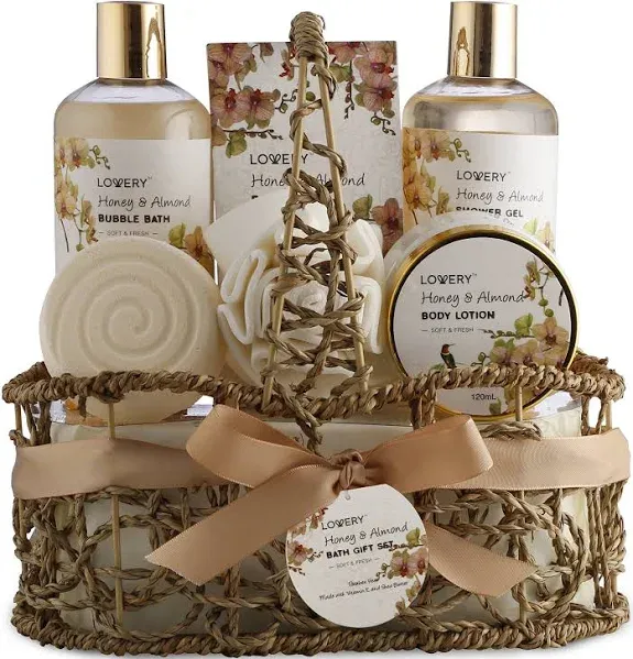 Home Spa Gift Basket Honey & Almond Scent