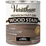 Fast Dry Premium Wood Stain, Semi-Transparent, Aged Barrel, 1-Qt.