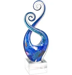 Badash Monet Murano Style Art Glass Swirl Centerpiece