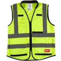 XY4 Milwaukee 48-73-5042 High Vis Yellow Performance Safety Vest Large / X-Large