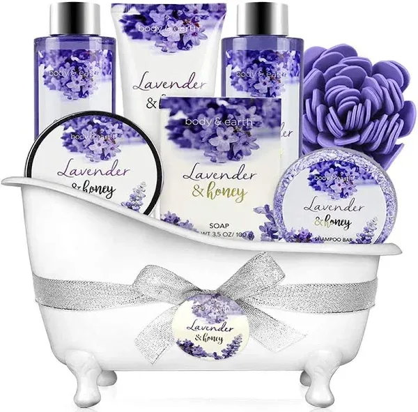 Bath and Body Gift Set Lavender Gifts for Women Body & Earth Bath & Shower Sets