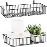 Farmhouse Decor Metal Wire Organizer Storage Basket (2 Pack)-Storage-<wbr/>Organiza...