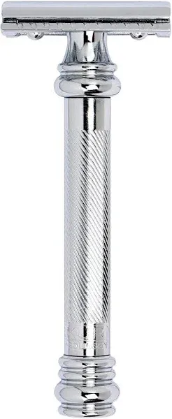 Merkur Heavy Duty Long Barber Pole Safety Razor Chrome