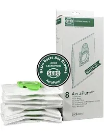 Sebo Airbelt 8300er Filterbox E E for all Models including 8 Ultra-Bag Filter Bags with Electret Filter CAP