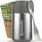 Thermos For Hot Food I 34 oz I 14h Hot Food I with Spork, Vacuum Stainless St...