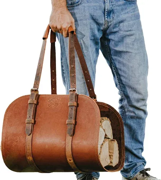 Woodman's Pal Premium Buffalo Leather Log Carrier