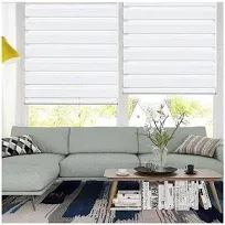 LUCKUP Horizontal Window Shade Blind Zebra Dual Roller Blinds Day and Night Blinds Curtains Easy to Install 59