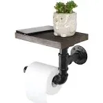 ADHOM Rustic Toilet Paper Holder with Shelf