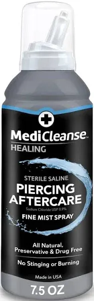 MediCleanse Sterile Saline Piercing Aftercare Fine Mist Spray