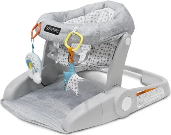 Summer Infant Learn-to-Sit 2-Position Floor Seat (Heather Gray) Open Box