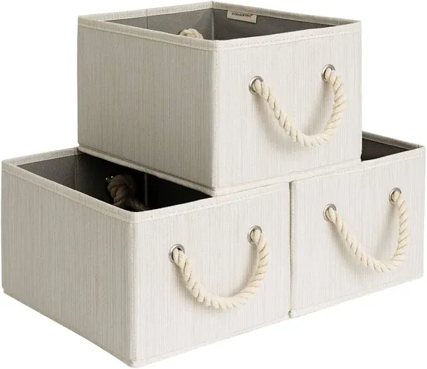 StorageWorks Large Storage Baskets for Organizing, Foldable Storage Baskets for