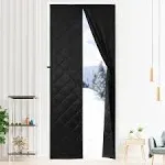 Magnetic Thermal Insulated Door Curtain Fits Door Size 32" x 80", Durable Waterproof Oxford Cloth, Polyester Fiber Filling, Weatherproof, Windproof,