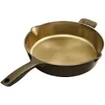 iLiving Seasoned Modern Heirloom Mirror Polished Cast Iron Skillet Pan 12" (2.7" Wall Height/3.7 L)