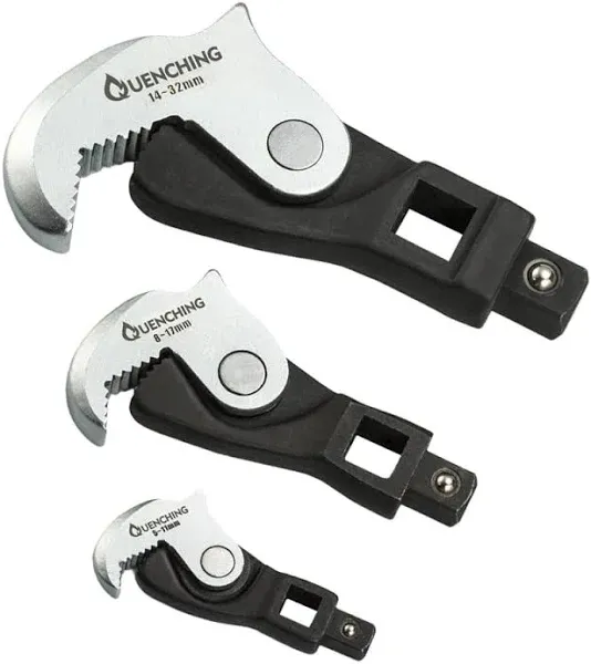 MichaelPro 3-Pc Spring-Loaded Auto Size Adjusting Crowfoot Wrench Set