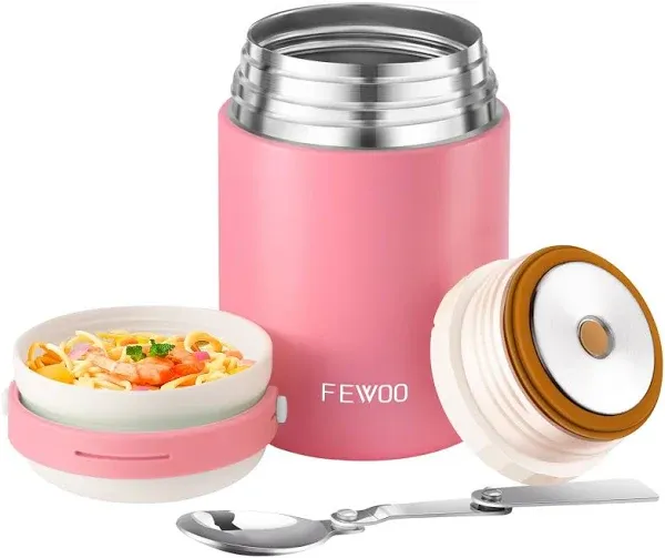 FEWOO Food Thermos 20oz Vacuum Insulated Soup Container