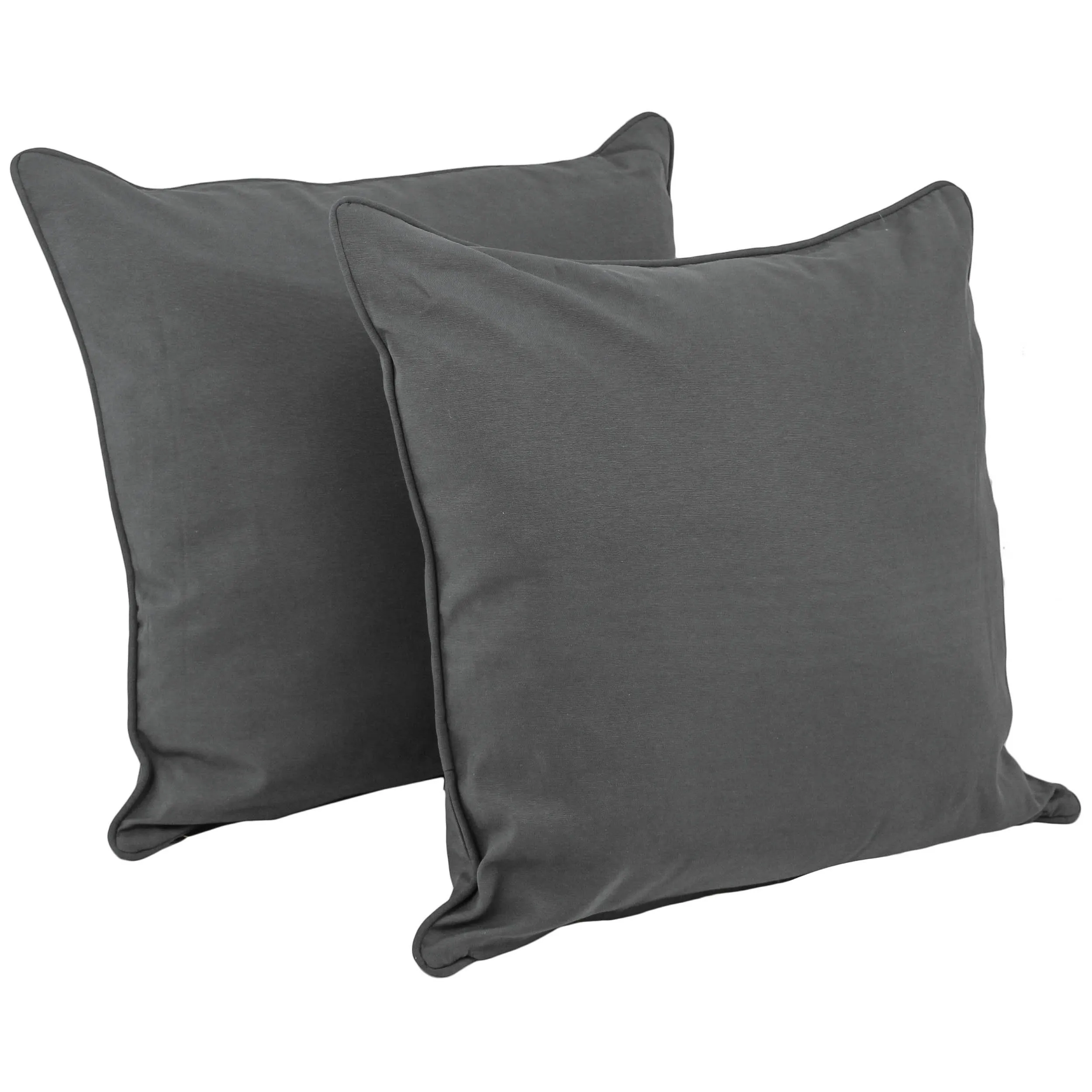 Blazing Needles 25" Double-Corded Solid Twill Square Floor Pillows with Inserts (