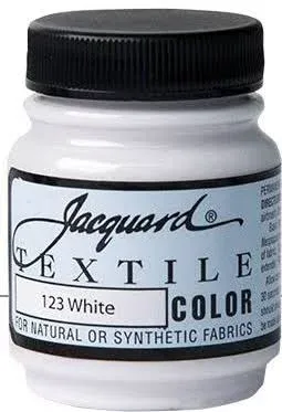 Fabric Paint for Clothes - 2.25 Oz Textile Color White Leaves Fabric Soft 