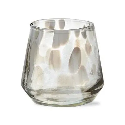 Confetti Glass Tealight Candle Holder Small, 3.54L x 3.54W x 3.54H inches