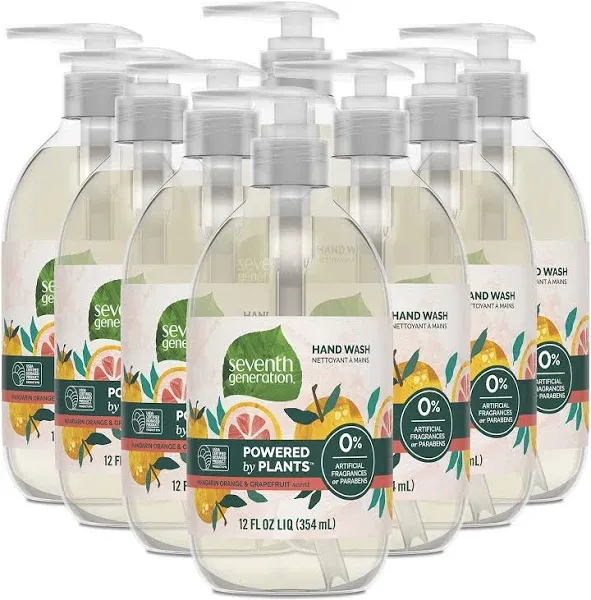 Seventh Generation Hand Wash, Mandarin Orange & Grapefruit Scent, 12oz