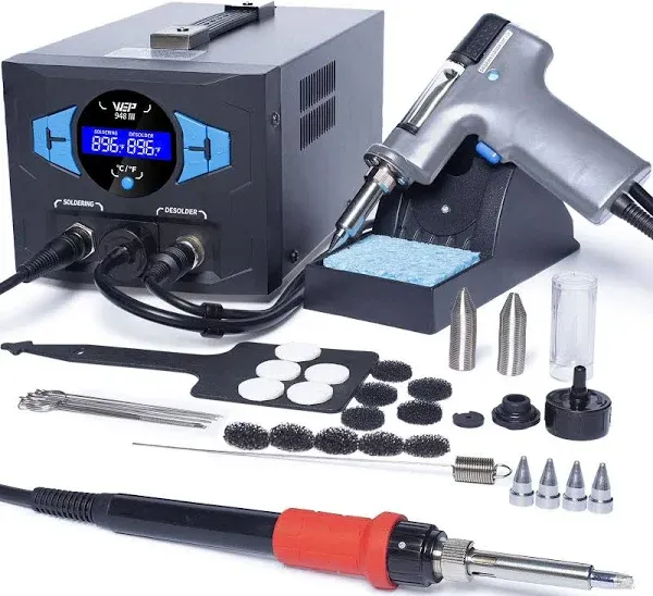 WEP 948-III 2-IN-1 ESD Safe Desoldering Station and Soldering Station with De...