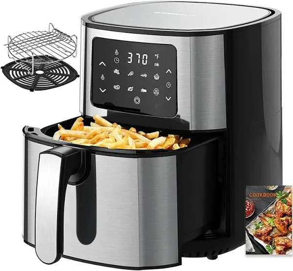 Joyoung 5.8Qt Multi Tasker Double Basket Air Fryer w/ LED Touchscreen (Open Box)