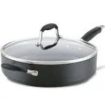 Anolon Advanced Home Hard-Anodized Nonstick Sauté Pan with Helper Handle and Lid, 5-Quart