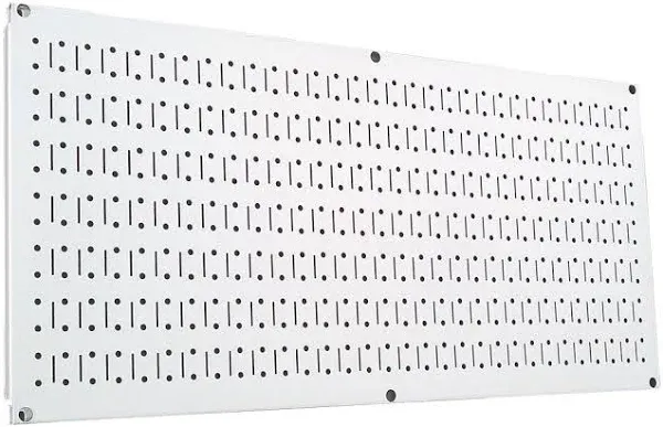 Pegboard 16in x 32in Horizontal White Metal Pegboard Tool Board Panel