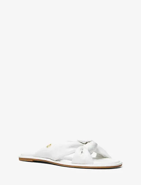 Michael Kors Elena Leather Slide Sandal