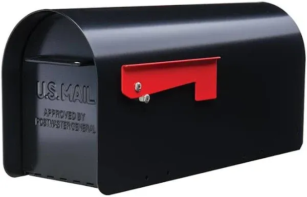 Ironside Large Capacity Galvanized Steel black, Post-Mount Mailbox, MB801BAM