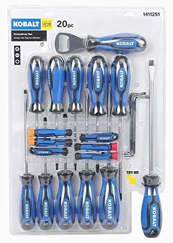 Kobalt Screwdrivers 20-Piece Plastic Handle Magnetic Screwdriver Set