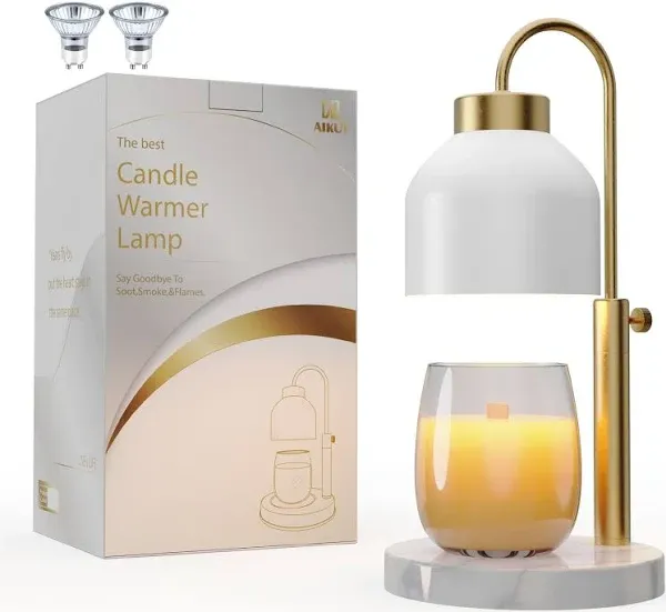 Candle Warmer Lamp, with 2 Bulbs,Timer &amp; Dimmer,Compati<wbr/>ble with Large Yankee ...